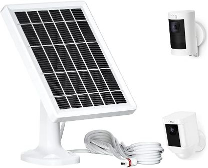 Picture of Solar Panel for Ring Camera, Camera Solar Panel Charger Compatible with Ring Stick Up Cam Battery & Spotlight Cam Battery/Plus/Pro,Waterproof, Fast Charging