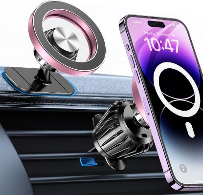 Picture of Kaistyle for Magsafe Car Mount【20 Strong Magnets】Magnetic Phone Holder for Car Phone Holder Mount Dash【360°】Cell Phone Holders for Your Car Accessories for Women Men iPhone 16 Pro Max 15 14 13 12 Plus